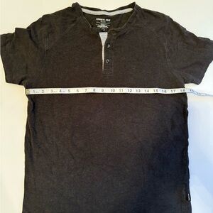 Kenneth Cole Charcoal Short Sleeve Henley